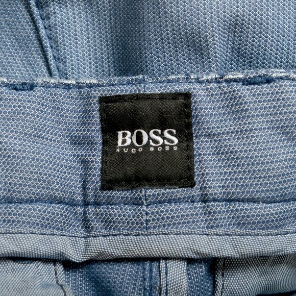 Hugo Boss Men's Slice-Short Blue Geometric Print Flat Front Shorts US 34R IT 50 - Picture 5 of 5